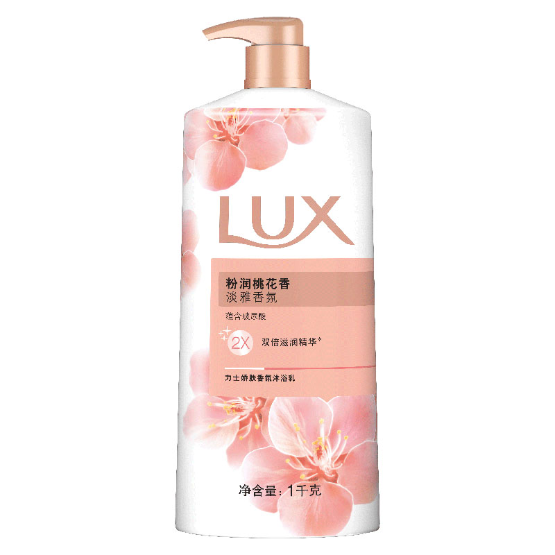 力士（lux）桃花香洗發水沐浴露套裝洗發水750ml 沐浴露1000ml