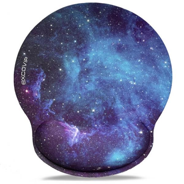 宜適酷(EXCO) 星空 舒適鼠標(biāo)墊 護(hù)腕硅膠鼠標(biāo)手枕 8885