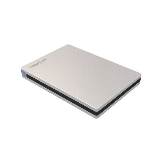 東芝（TOSHIBA）2TB 移動硬盤機械 Slim系列 USB3.2 Gen 1 2.5英寸 銀色 兼容Mac