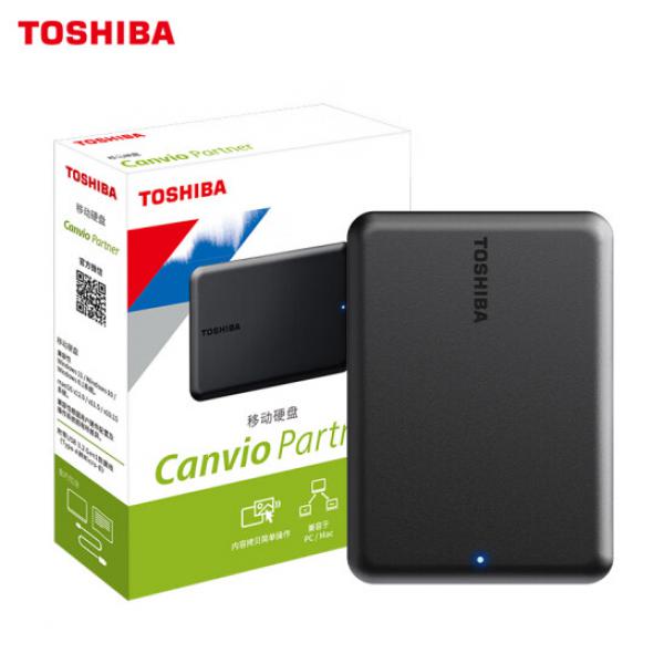 東芝(TOSHIBA) 2TB 移動硬盤機械 Partner USB 3.2 Gen 1 2.5英寸 兼容Mac