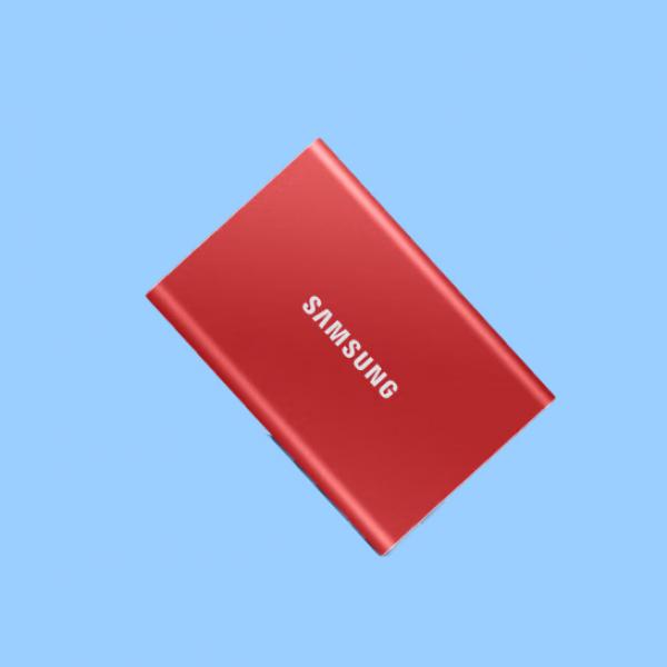 三星（SAMSUNG）2TB Type-c USB 3.2 移動固態硬盤（PSSD） T7 紅色 NVMe傳輸速度1050MB/s