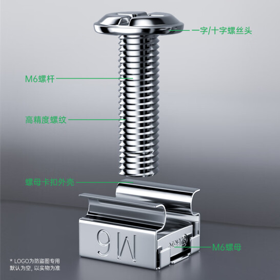畢亞茲 機柜螺絲M6 50套