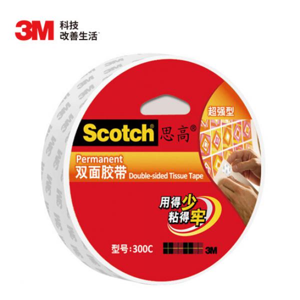 3M 思高 膠帶 雙面棉紙膠帶(超強型) 辦公用品 300C-18 18mm*9.5m