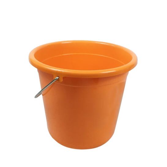 Homeglen 加厚塑料手提水桶大號(hào)學(xué)生宿舍儲(chǔ)水桶 橙色19L