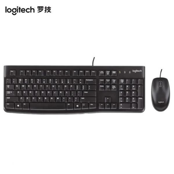 羅技（Logitech） MK121P 有線鍵鼠套裝 鼠標鍵盤套裝 全尺寸鍵盤 黑色