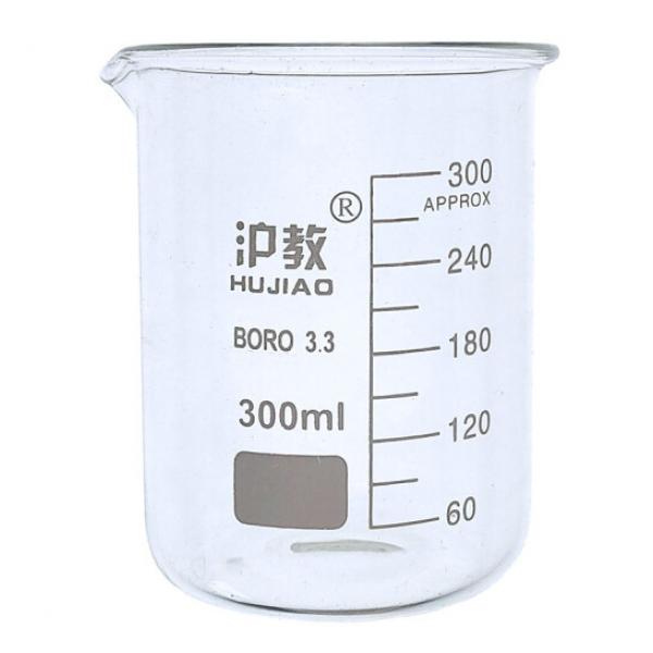 滬教（HUJIAO）HJ-BLSB 高硼硅玻璃燒杯 耐高溫玻璃燒器實驗器材 300mL