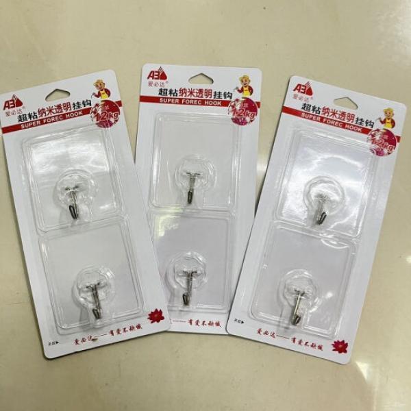 愛(ài)必達(dá) 透明掛鉤 承重12Kg 1板(2個(gè))