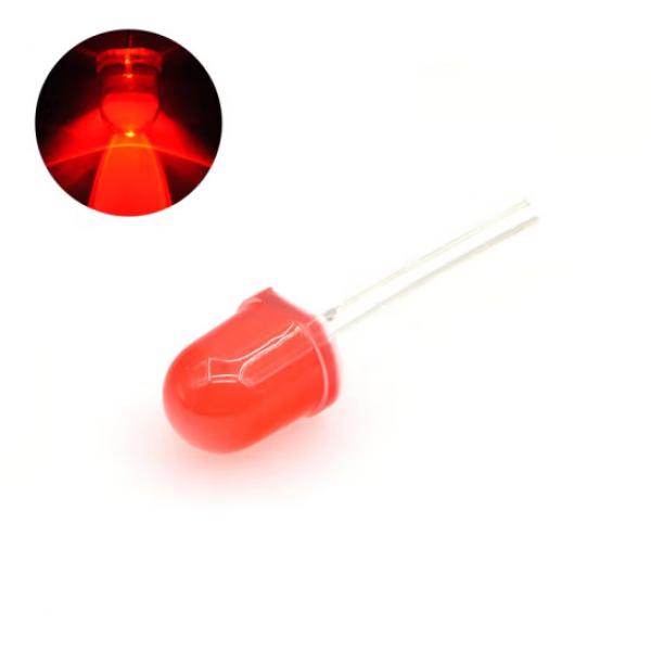 以琛 發光二極管燈發光管 10mm 紅發紅光