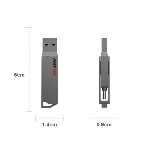 海康威視（HIKVISION）64GB Type-C手機U盤 X307C USB3.2高速兩用 雙接口U盤 