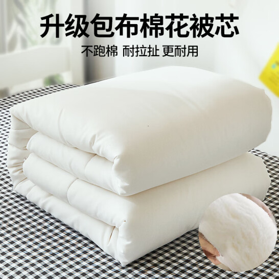云瑾 可拆洗被子 純棉加厚 冬天保暖棉花被（全棉被套+棉被芯） 比爾熊 200*230cm 總重6斤