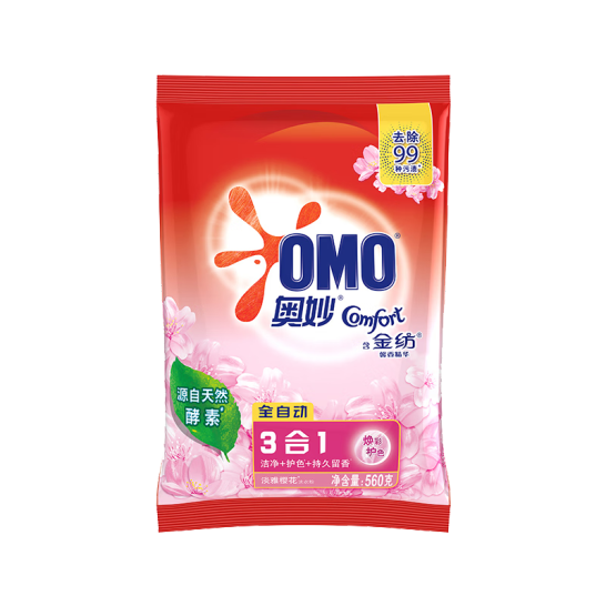 奧妙 櫻花香無磷洗衣粉 去污潔凈持久留香 560g