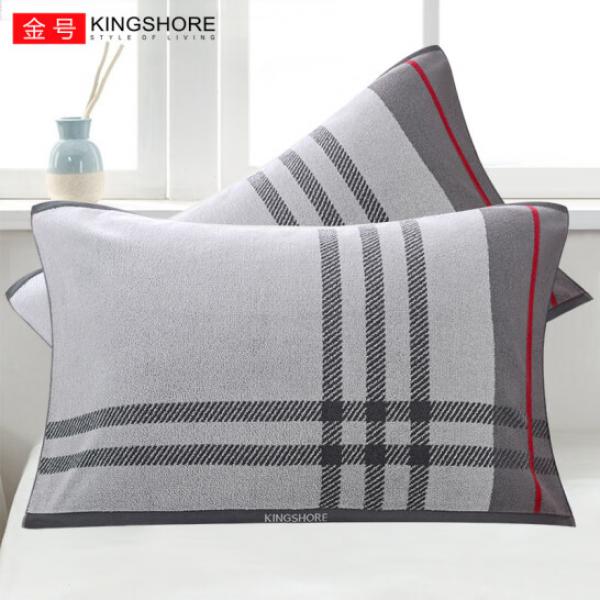 金號 純棉枕巾 灰色 1條裝 80*50cm 170g