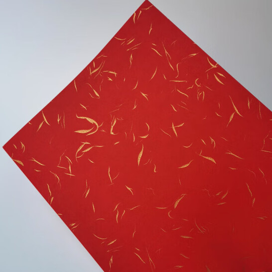 藝彩宸 200克金絲紋封面紙 彩色封皮紙 彩色封面紙 金絲紋大紅A4 50張