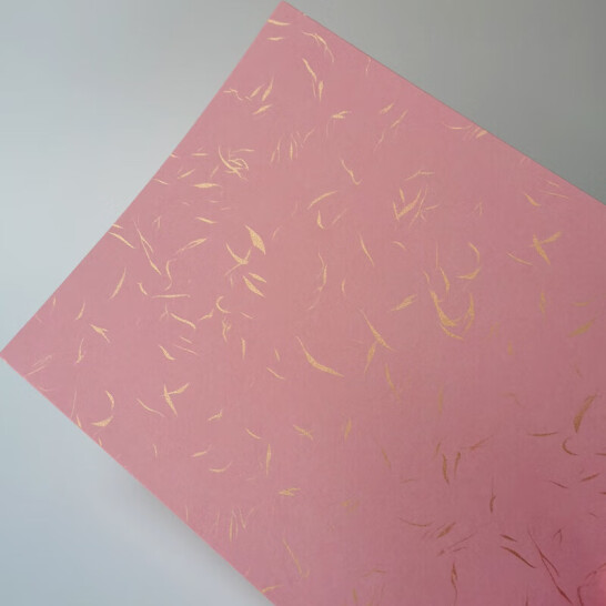 藝彩宸 200克金絲紋封面紙 彩色封皮紙 彩色封面紙 金絲紋粉紅A4 50張