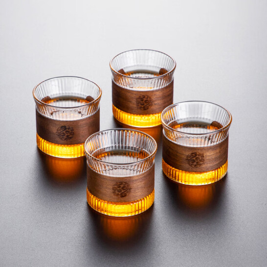 憶壺茶 竹扣防燙高硼硅玻璃杯 150ml