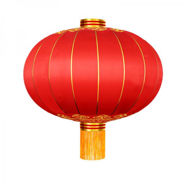 夢多福 新年大紅燈籠 綢緞植絨綢 防水燈籠裝飾 100# 直徑60cm