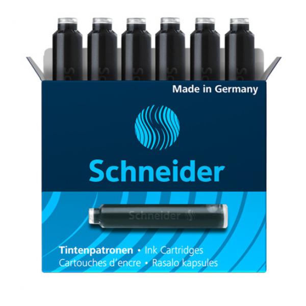 施耐德（Schneider）鋼筆墨囊 1盒/6支裝 黑色 6601