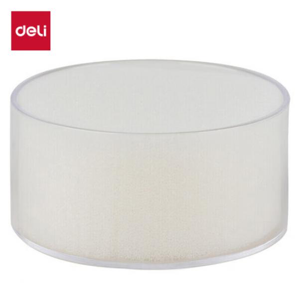 得力(deli)實用辦公透明海綿缸 財務點鈔濕手器 單只裝 財務用品 9102