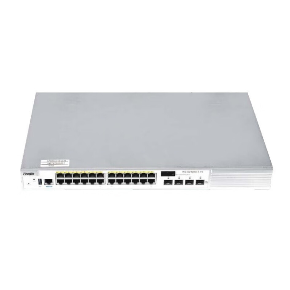 銳捷（Ruijie）RG-S2928G-E V3 企業(yè)園區(qū)24口千兆三層網(wǎng)管交換機 4個千兆光口 支持端口聚合 虛擬化堆疊 DHCP