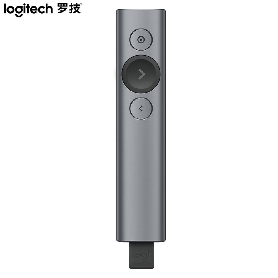 羅技（Logitech）Spotlight 充電激光筆PPT翻頁筆教師用 演示器教學演講培訓投影電子筆 SPOTLIGHT灰色