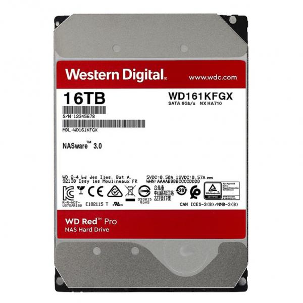 西部數據（WD）NAS機械硬盤 WD Red Pro 西數紅盤 16TB 7200轉 512MB SATA CMR 網絡存儲 3.5英寸 WD161KFGX