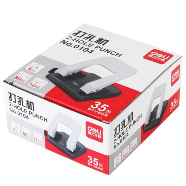 得力(deli)φ6mm 可打35頁 兩孔打孔器 (帶標尺) 顏色隨機 0104