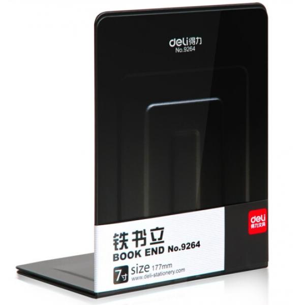 得力(deli) 7英寸 桌面書立2片裝  黑色 9264
