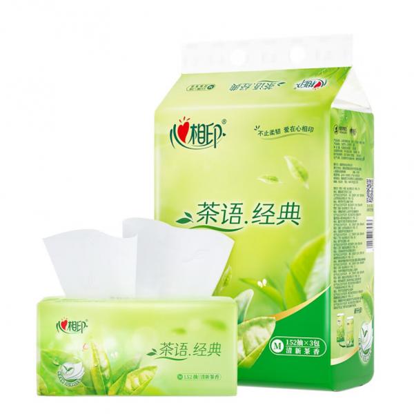 心相印 抽紙 茶語系列 3層152抽*3包 中規(guī)格