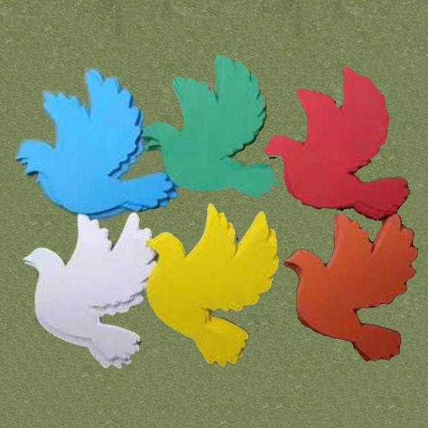 猴大福 彩色硬卡紙 12*10.4cm 和平鴿形狀卡紙 50張/包 彩色