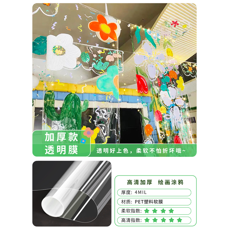 山頭林村 塑料玻璃紙軟膜 4MIL 60*100cm