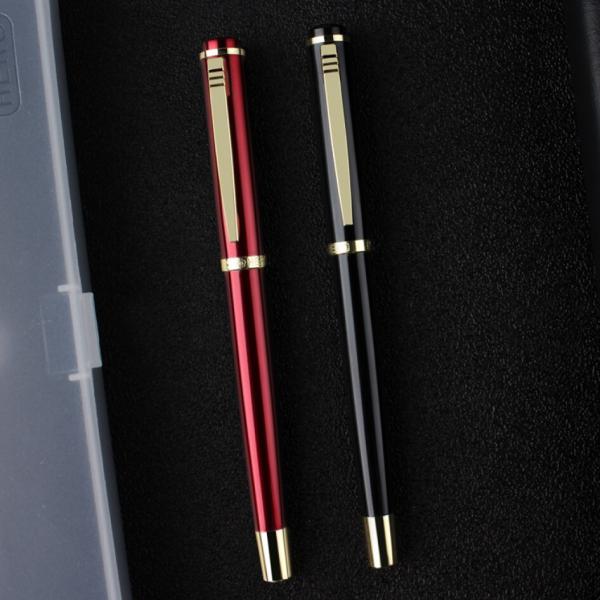 英雄（HERO）寶珠筆 商務(wù)簽字筆  亮黑金夾 簡裝 p103
