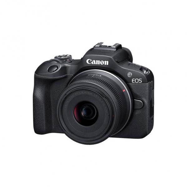 佳能（Canon）EOS R100 小型便捷微單數碼相機 4K  Vlog高清視頻家用旅游美顏照相機 18-45mm套機 旅行暢玩套裝（包含相機包、128G卡及備用電池）