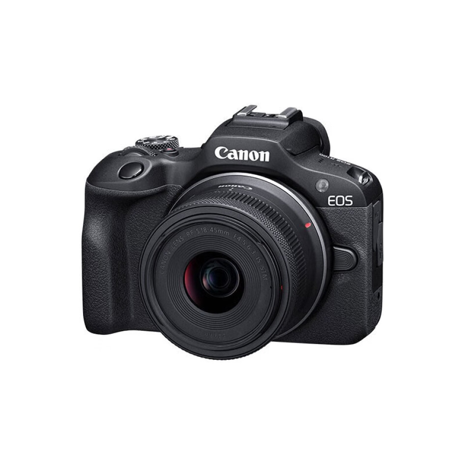 佳能（Canon）EOS R100 小型便捷微單數碼相機 4K  Vlog高清視頻家用旅游美顏照相機 18-45mm套機 旅行暢玩套裝（包含相機包、128G卡及備用電池）