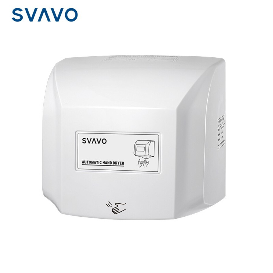 瑞沃（SVAVO）干手器 全自動感應烘手器 烘手機 衛生間干手機 V-184 月光白 1350W功率