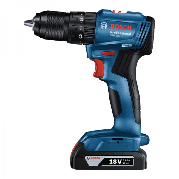 博世（BOSCH）GSB 185-LI 18V 無刷鋰電沖擊鉆 充電式手電鉆電動螺絲刀 2.0Ah 雙電