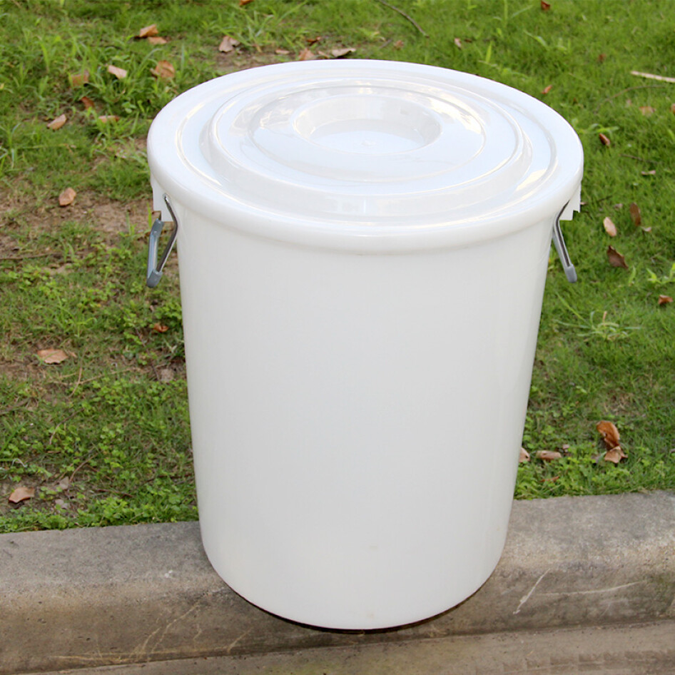 科力邦（Kelibang） 塑料桶 有蓋 50L 白色 KB3002