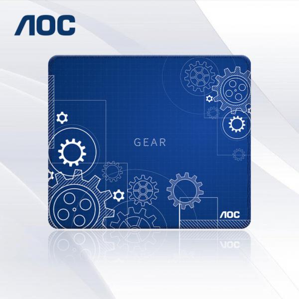 AOC  鼠標(biāo)墊 350*300*3mm 加厚鎖邊  M121/93 齒輪藍(lán)色
