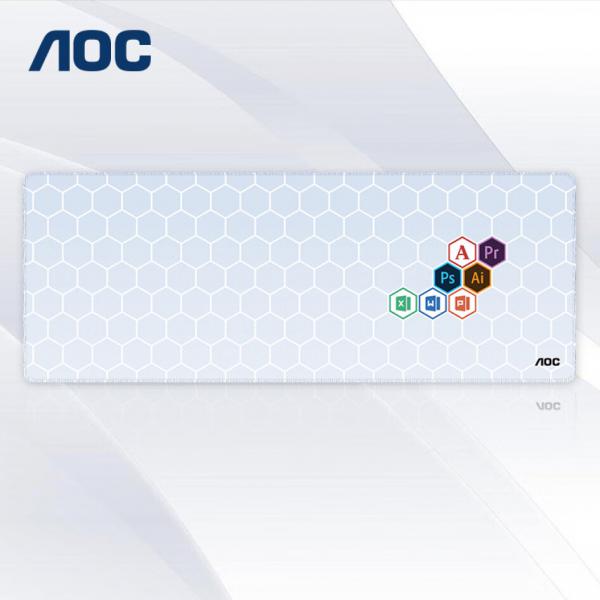 AOC 長(zhǎng)款鼠標(biāo)墊  800*300*4mm 加厚鎖邊桌墊 M171 白色