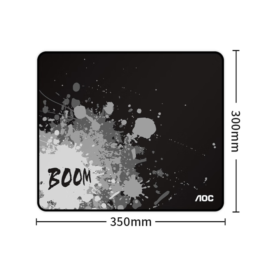 AOC 鼠標(biāo)墊 350*300*4mm 加厚鎖邊  M131/93 BOOM 黑色