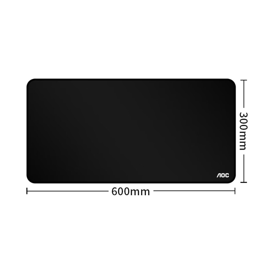  AOC 長款鼠標墊 600*300*2mm 加厚鎖邊  黑色 M195/93