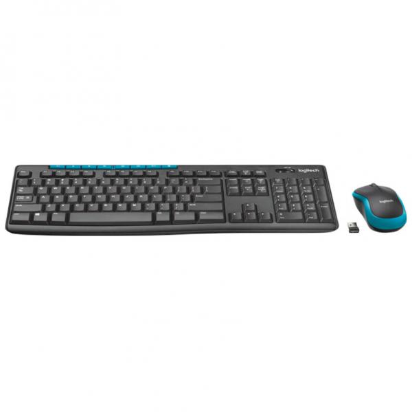 羅技（Logitech）MK276 無線鍵鼠套裝  全尺寸鍵盤 黑色（K275鍵盤+M185鼠標）