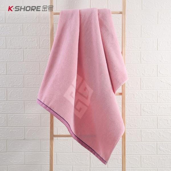 金號 純棉浴巾 加厚加大洗澡巾 紫色 150*73cm 480g