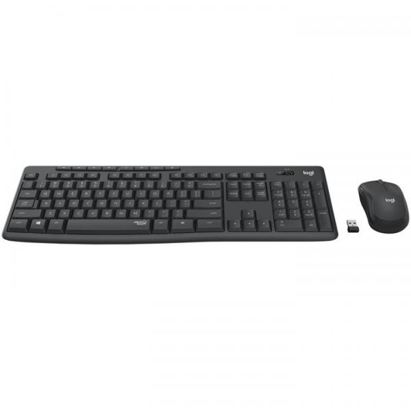 羅技（Logitech）MK295 無線鍵鼠套裝 全尺寸 帶無線 2.4G接收器 黑