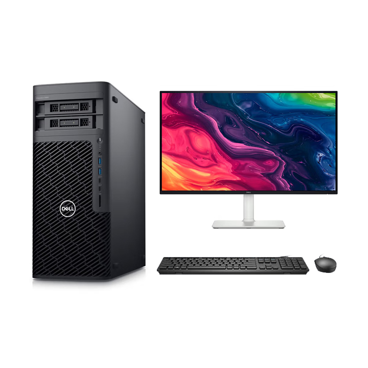 戴爾（DELL）Precision T5860 圖形工作站 W5-2455X/128G/1T SSD/8T 機械/A5500-24G/1350W /27英寸