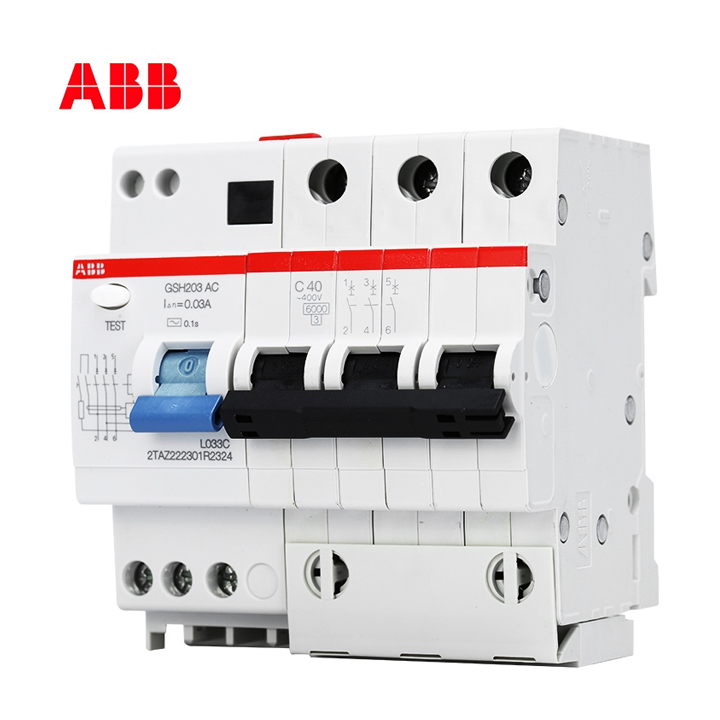 ABB 斷路器 漏電保護器 3P40A 開關空氣開關電閘 GSH203 AC-C40/0.03