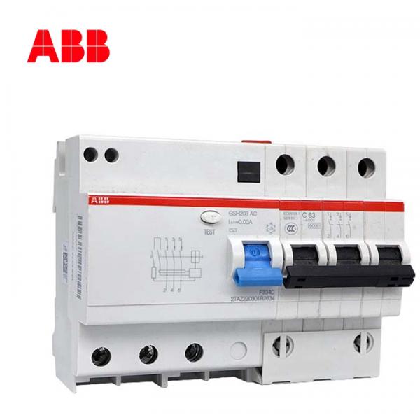 ABB 斷路器 漏電保護器 3P63A 開關空氣開關電閘 GSH203 AC-C63/0.03
